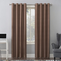 Sun Zero Columbia 2-Pack Thermal Energy Saving 100% Blackout Grommet Curtain Panel Pair, 50"" X 84"", Cedar