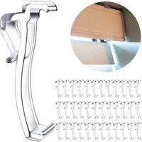 Valance Clips, 2.5 Inch Valance Clips For Blinds, Clear Plastic Valance Clips, Hidden Valance Clips For Horizontal Blind Valance (36 Pcs)