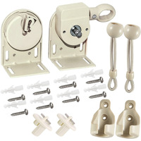 Lifepefe Bunge Kit+Cordless Bracket+New End Cover, Universal Replacement Mounting Bracket Kit For Outdoor/Indoor Sun Blind (Beige)