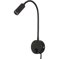 Agese Wall Mounted Reading Light Sconces Lamp Led 3W Warm White 3000K Input 110-240V Ac Plug Cord Bedside Headboard Black Finished 1 Piece