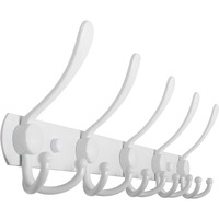 Webi Coat Rack Wall Mounted White Coat Hooks Wall Mounted,Coat Hanger Wall,Hook Rack,Wall Coat Rack With Hooks For Hanging Coats,Hats,Jacket,Clothes