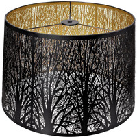 Metal Etching Process Large Lamp Shades, Alucset Drum Big Lampshades For Table Lamp And Floor Light, Sky Stars Design, 12X14X10 Inch, Spider (Pattern Of Trees)