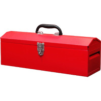 Big Red Atb212 Torin 19"" Hip Roof Style Portable Steel Tool Box With Metal Latch Closure And Removable Storage Tray, Red