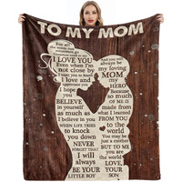 Gifts For Mom, Mothers Day Birthday Gifts For Mom From Son, Mom Gifts, Blanket Presents For Mother's Day, Christmas, Birthday Gifts For Mom, Soft Cozy Flannel Throw Blanket 60X50 Inches