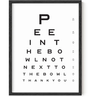 Haus And Hues Funny Bathroom Signs For Home Decor Funny Bathroom Decor Funny Bathroom Wall Art  Bathroom Art Funny Bathroom Decor  Funny Bathroom Art  12"" X 16"" Unframed (Eye Exam)