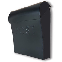 Nach Vicki Black Mailbox, Wall Mount Mailboxes For Outside, Weather Resistant Metal Mailbox, Maximum Rust Protection, 11X4.5X12.5 In, Mb-7300