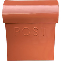 Nach Vicki Terracotta Brown Mailbox, Wall Mount Mailboxes For Outside, Weather Resistant Metal Mailbox, Maximum Rust Protection, 11X4.5X12.5 In, Mb-7301