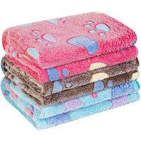 Pet Soft 1 Pack 3 Pet Blankets For Dogs - Fluffy Cats Dogs Blanket For Small Medium & Large Dog, Cute Print Pet Throw Puppy Blankets Fleece (Heart, 3L)