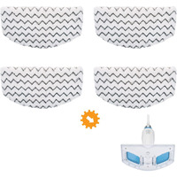 Bonus Life 4 Pack Microfibre Scrubby Pads For Bissell Powerfresh 1940 Steam Mop Pads Replacement