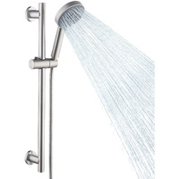 Kes Handheld Shower Head With Adjustable Shower Slide Bar 5 Function Extra Long Hose Polished Finish, F204-Ps-C1