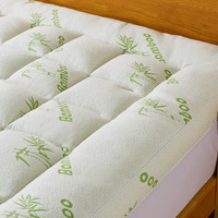 Bamboo Mattress Topper Twin Size, Cooling Extra 3 Inch Thick Breathable Mattress Pad, 8-21?Eep Pocket Soft Quilted Fitted Mattress Cover With Down Alternative Fill
