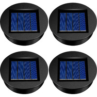 4 Pieces Replacement Solar Light Tops Outdoor Hanging Lantern Light Solar Light Parts Round Solar Lights Waterproof Decorative For Outdoor Hanging Lanterns, Warm Light (3.15 Inch In Diameter)