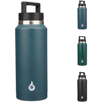 Bjpkpk Insulated Water Bottles, Dishwasher Safe 36Oz Water Bottle With Handle, Leakproof Bpa Free Water Jug, Stainless Steel Water Bottle For Sports, Navy Blue