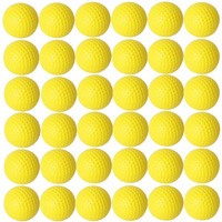 Dsmile Practice Golf Balls, Foam, 36 Count, Yellow