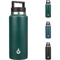Bjpkpk Insulated Water Bottles, Dishwasher Safe 36Oz Water Bottle With Handle, Leakproof Bpa Free Water Jug, Stainless Steel Water Bottle For Sports, Army Green