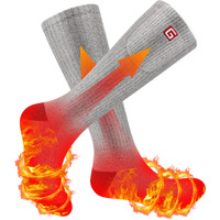 Svpro Men Women Electric Heated Ski Socks,Rechargeable Battery Socks Washable Thermal Heated Socks With 3 Heat Setting,Winter Warm Cotton Heat Socks For Snowboarding Motorcycling Cycling Hunting