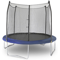 Skywalker Trampolines 10 Ft Round, Outdoor Trampoline For Kids With Enclosure Net Basketball Hoop, Spring Pad Cover, Astm Approval, 700 Lbs Weight Capacity