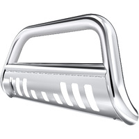Autosaver88 Bull Bar Compatible For 05-15 Toyota Tacoma 3"" Tube Brush Push Grille Guard Front Bumper (Silver)