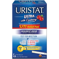 Uristat Ultra Uti Relief Pak, Test For Urinary Tract Infection, Experience Urinary Pain Relief, 1 Uti Test Strip & 12 Pain Relief Tablets