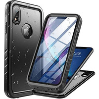 Cozycase Waterproof Case For Iphone Xr, Shockproof Full-Body Rugged Bumper Case With Built-In Screen Protector For Apple Iphone Xr 6.1 Inch 2018 Release -(Black)