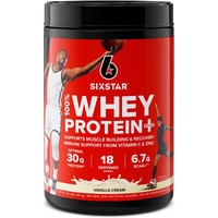 Six Star Whey Protein Powder Plus Whey Protein Isolate & Peptides Lean Protein Powder For Muscle Gain Muscle Builder For Men & Women Vanilla Cream, 1.8 Lbs (Package Varies)