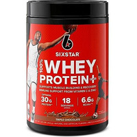 Six Star Whey Protein Powder Whey Protein Plus, Whey Protein Isolate & Peptides, Lean Protein Powder For Muscle Gain, Muscle Builder For Men & Women,Triple Chocolate, 1.8 Lbs (Package Varies)