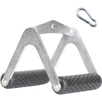 Syl Fitness Double D Grip Handle Cable Attachments, Tricep V-Shaped Pull Down Bar, Landmine Row Handle For Barbell, Cable Machine Accessories For Gym