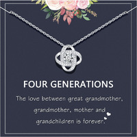Ungent Them Great Grandma Gifts, Four Generations Necklace Mothers Day Birthday Christmas Gifts For Great Grandma Grandmother Necklace