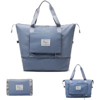 Orshawer Large Capacity Folding Travel Bag, Portable Waterproof Carry-On Tote Bag Overnight Bag For Women Travel Duffle Bag