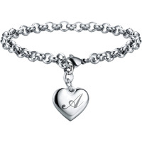 Sannyra Charm A Bracelet Gifts | Heart Initial Charms Bracelets For Women Trendy | 26 Letters Stainless Steel Bracelet Gifts Ideas For Teen Girls