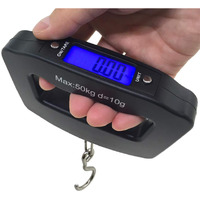 Afunta 50Kg 10G Lcd Home Electronic Digital Portable Hanging Weight Hook Travel Luggage Scale