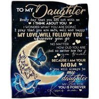 Daughter Gifts To My Daughter Blanket From Mom Ultra Soft Flannel Throw Blankets For Couch Bedroom Sofa Warm Birthday Gifts 50 X 60 In