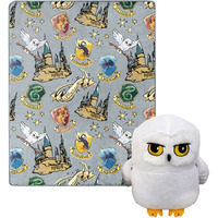 Harry Potter Hedwig Magic Character Hugger Pillow & Silk Touch Throw Set 40 X 50(D0102H94C6G)