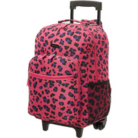 17 Inch  Rolling Backpack - Magentaleopard