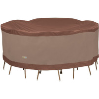 Duck Covers Ultimate 90 In. Round Patio Table With Chairs Cover
