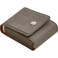 Leatherette Playing Cards Case Grey 3.75