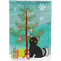 ""Caroline's Treasures Bb4417Gf Garden Size Bombay Cat Merry Christmas Tree Flag, Multicolor, Small""