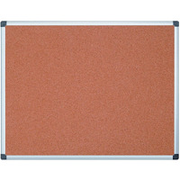 Value Cork Bulletin Board With Aluminum Frame 24 X 36 Natural
