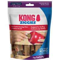 Kong Ziggies Dog Dental Chew Chicken Recipe Large