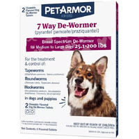 Petarmor 7 Way De-Wormer For Medium To Large Dogs 25-200 Pounds