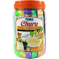 Inaba Churu Cat Treats, Grain-Free, Lickable, Squeezable Creamy Pur