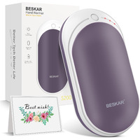 Beskar Rechargeable Hand Warmer, Electric Hand Heater, Double-Sided Heating, Usb Quick Charge, Portable Pocket Hand Warmer For Outdoor, Golf, Raynauds