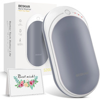 Beskar Rechargeable Hand Warmer, 5200Mah Electric Hand Heater, Double-Sided Heating, Usb Quick Charge, Portable Pocket Hand Warmer For Outdoor, Golf, Raynauds