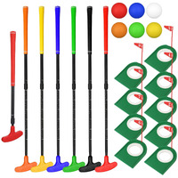 Silipull 21 Pcs Adjustable Golf Putters Set 6 Two Way Mini Golf Putter For Right Left Handed 6 Colored Practice Balls 9 Pcs Plastic Golf Hole Training Aid For Kids Men Women Indoor Outdoor Backyard