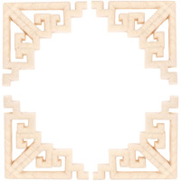 Muxsam Wood Carved Appliques Onlays, 4-Pack Unpainted Corner Wooden Carvings Embellishments For Mirror Dresser Vanity Cabinet Mantel Picture Frame Update Furniture Decals, 8X8Cm/3.15X3.15In