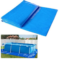 Hlimior 11.2X8.2Ft Rectangular Frame Pool Ground Cloths,Swimming Pool Waterproof Pe Swimming Pool Liner Pad For Protect Above Ground Pool Blanket For Frame Pools Accessories Prevents Punctures
