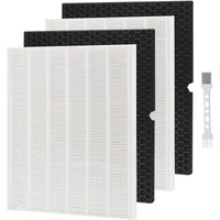 116130 Replacement Filter H For Winix 5500-2 Am80 Air Purifier True Hepa Activated Carbon Pre-Filters 2 Pack Washable Advanced Control Filter And 2 Pack Plasmawave Odor Reducing Carbon Filters