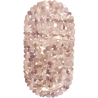 Dependable Industries Inc. Essentials Nonslip Metallic Pebble Bathtub Mat With Suction Cups 26.5"" X 14"" (Rose Gold)