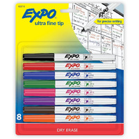 Expo Dry Erase Markers, Ultra Fine Tip, 8Ct - Multicolor Ink