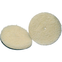 Koblenz 45-0102-9 Lambswool Foam Backing, Fits Most 6"" Home Floor Buffer Machines, Polishing Pads With Two Plastic Replacement Retainer Clips Ptrkbz4501029, No Size, Biege